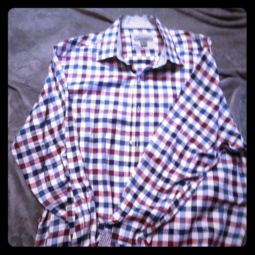 Johnson and murphy, tailored fit, button down ahir